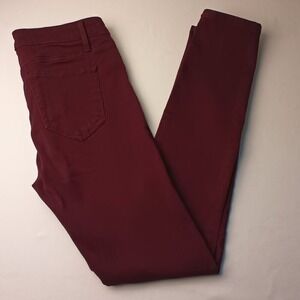 Buffalo David Bitton Jeans Size 4/27 Low Rise Skinny Leg Burgundy Wine Color Y2K
